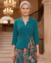 Compleu Turcoaz cu Fustă Florală – avatar 5