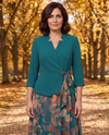 Compleu Turcoaz cu Fustă Florală – avatar 8